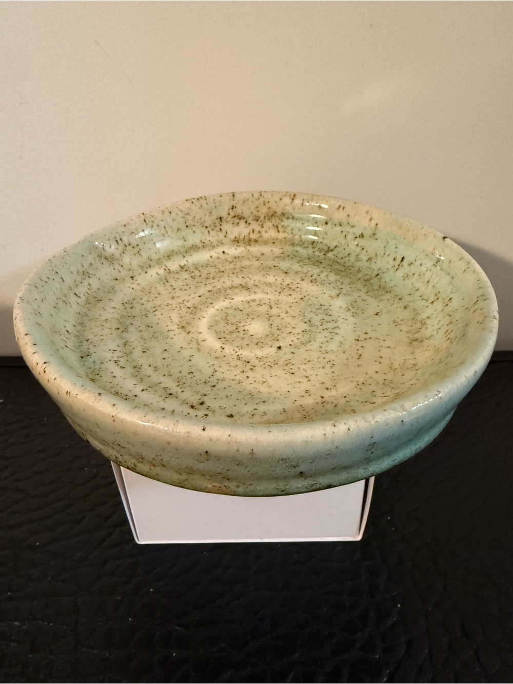 Clay  Handmade
Pottery candy Dish Aqua Green
Glaze Signed